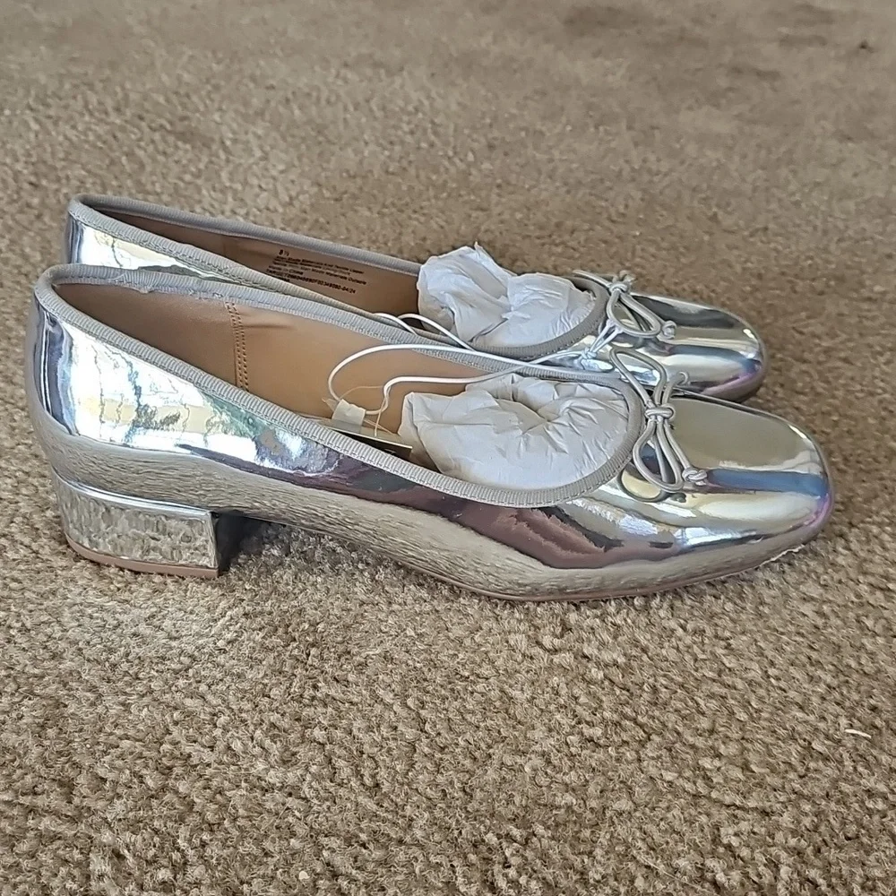Joy Ballet Pumps Silver Women's Size 8.5